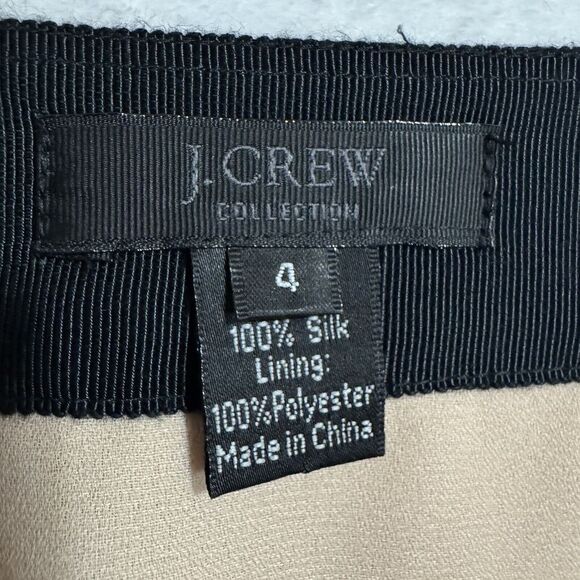 J.Crew Collection Tiered Silk‎ Brique Mini Skirt Size 4 Black Tan Whimsy Preppy - Picture 7 of 15
